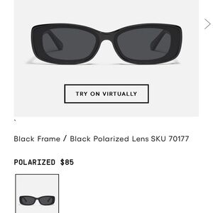 Quay vibe check polarized sunglasses in black. NWT and never been worn